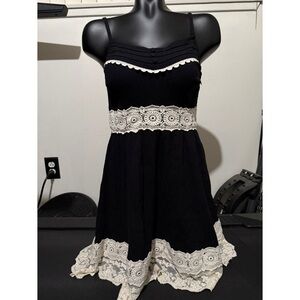 Cottagecore Goth Summer Lace Black White Hot Topic Dress
